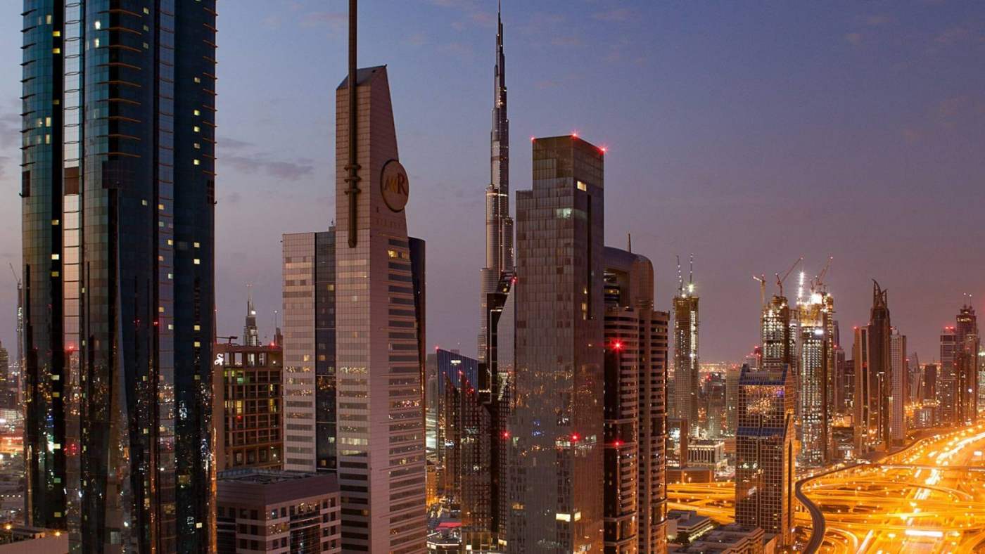 Sheikh Zayed Road and Dubai towers